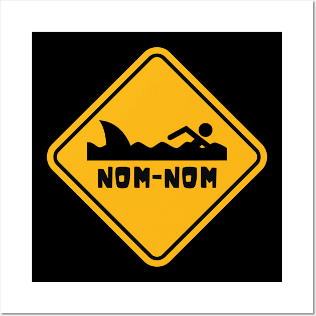 Shark Nom-Nom Wall Art by monoblocpotato